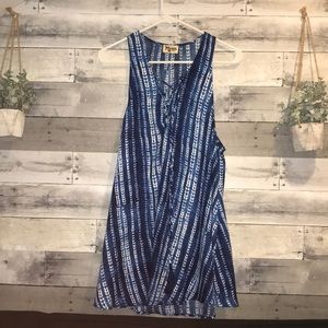 Show Me Your MuMu Blue and White Tie Dye Dress